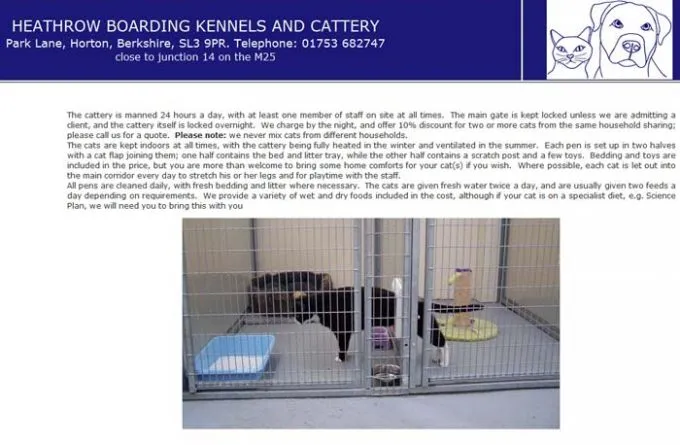 Heathrow Boarding Kennels and Cattery, Slough - Photo 2 of 3